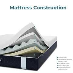 Heim Nest 12" Cooling Memory Foam Mattress