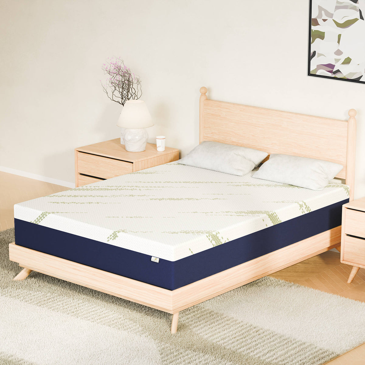 Konfein 12" Ripple Memory Foam Mattress
