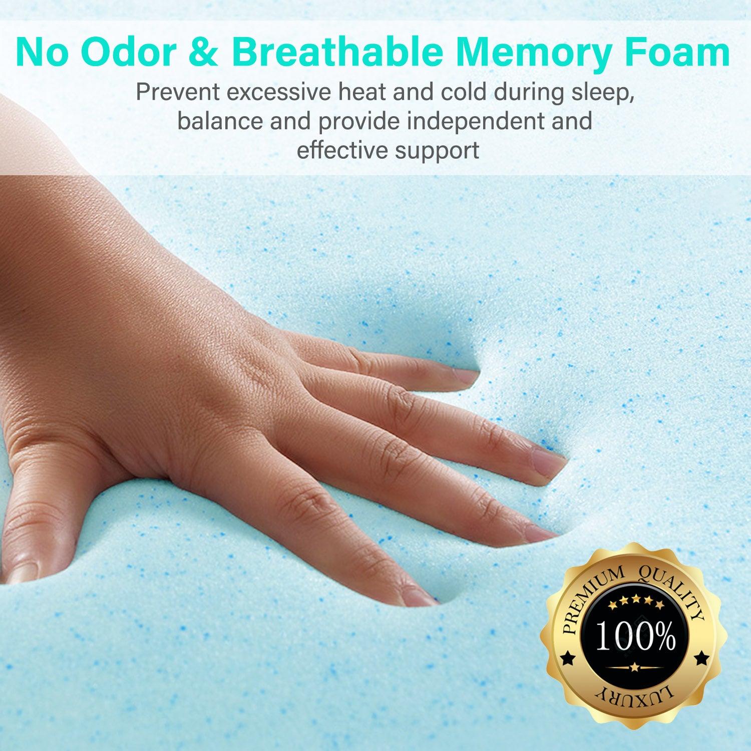 WAVV 2'' Cooling Gel Memory Foam Mattress Topper - Twin